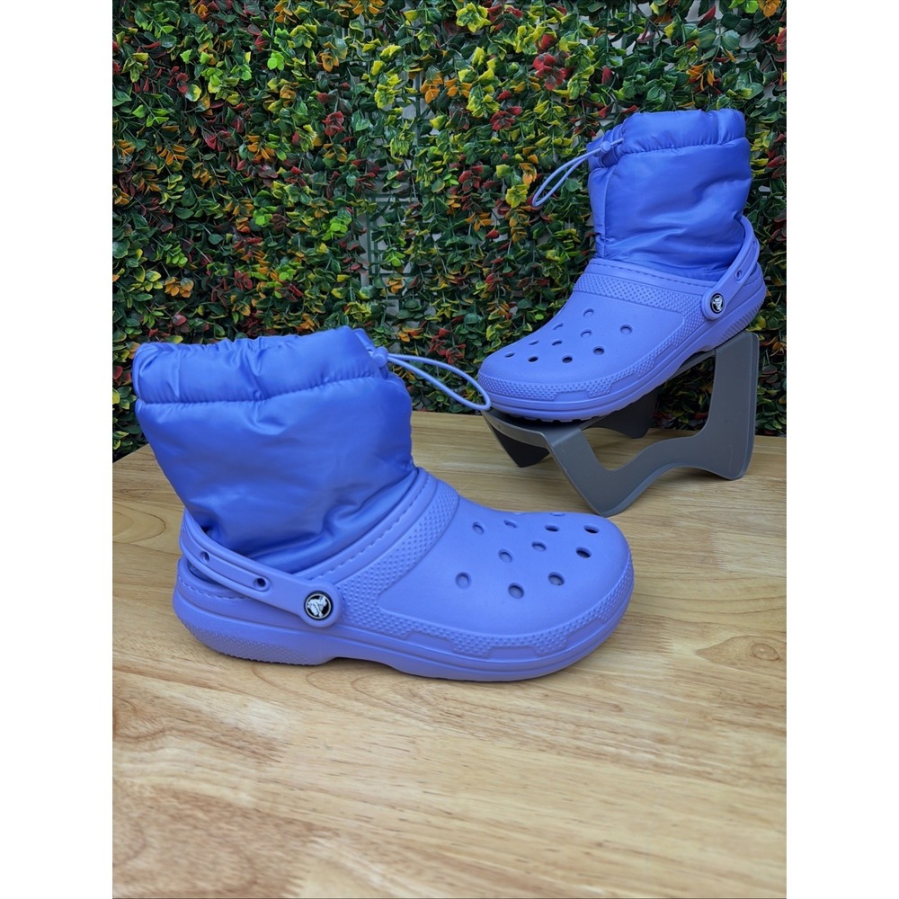 Crocs Classic Lined Neo Puff Shoes Unisex Men's 8 Women's 10 Lilac Violet Purple